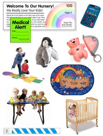 Church Nursery Supplies - Security Labels - Alert Tags